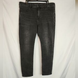 Express Men's Charcoal Skinny Jeans